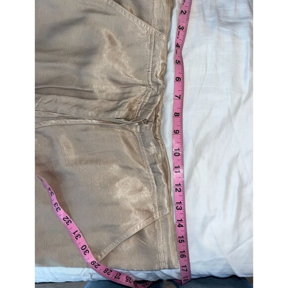 Johnny Was Womens Taupe Satin Straight-Leg Cargo Pants Size Small - Picture 6 of 8
